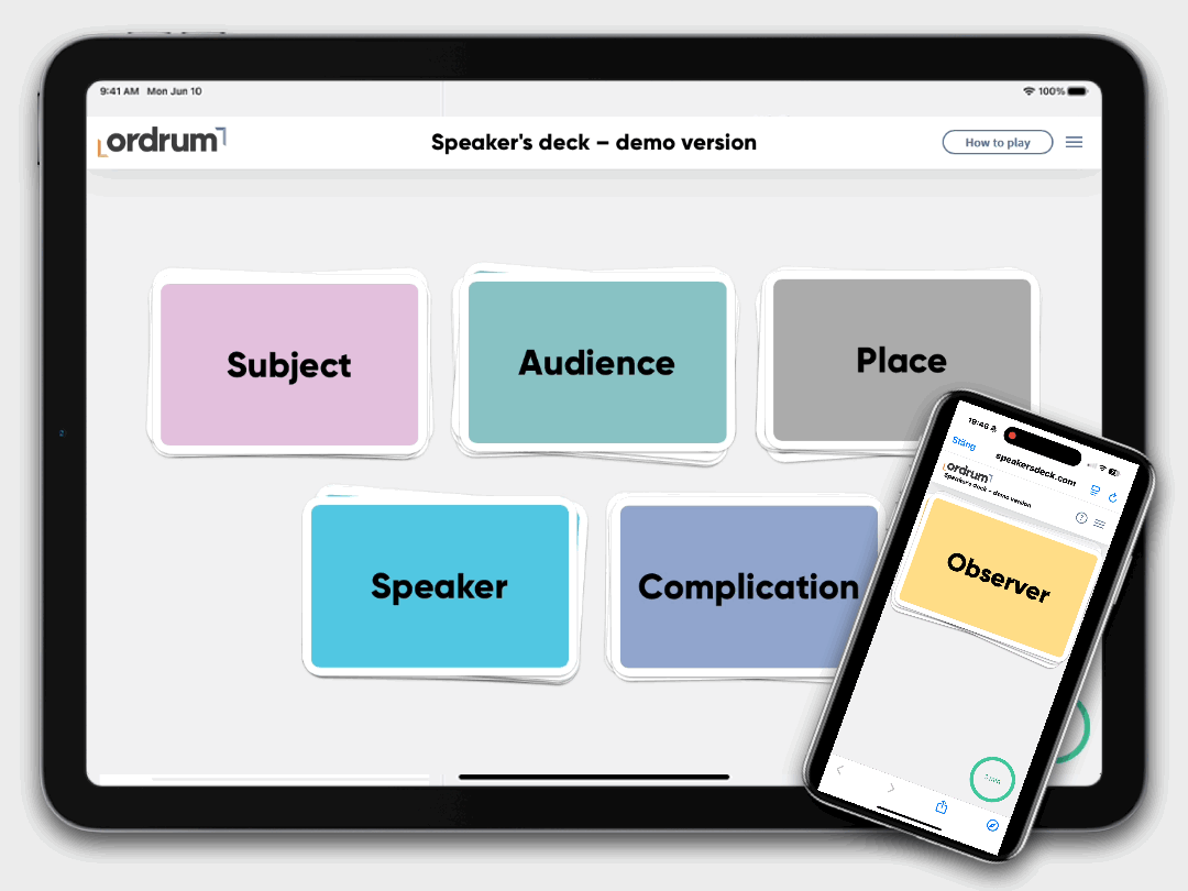 Speaker's Deck, digital game in presentation skills