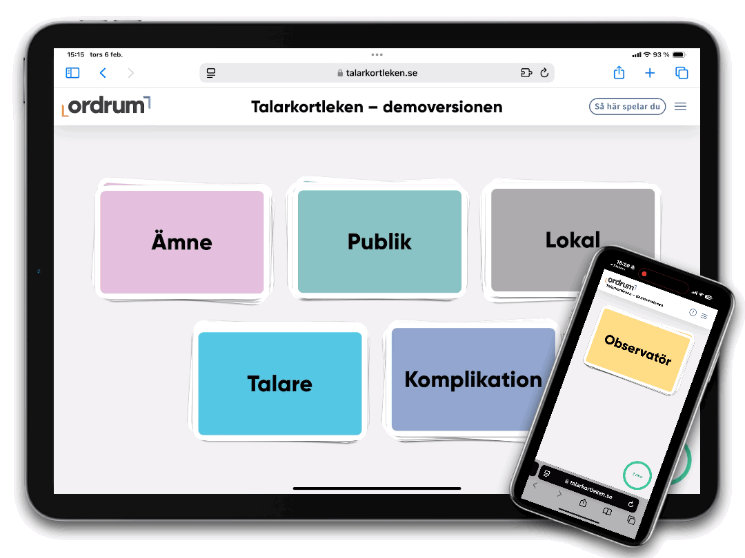 Talarkortleken, digitalt spel, grund­versionen